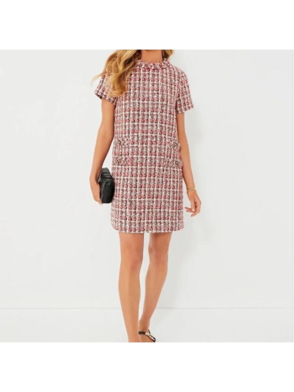 Tuckernuck NWT Magnolia Tweed Jackie Shift Dress Pink Sz XXL Career Professional